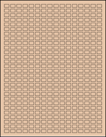 Sheet of 0.375" x 0.25" Light Tan labels
