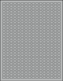 Sheet of 0.375" x 0.25" True Gray labels