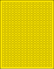 Sheet of 0.375" x 0.25" True Yellow labels