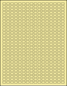 Sheet of 0.375" x 0.25" Pastel Yellow labels