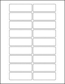 Sheet of 3" x 1"  labels