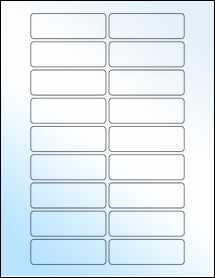 Sheet of 3" x 1" White Gloss Laser labels