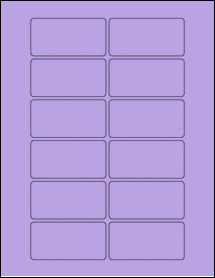 Sheet of 3" x 1.5" True Purple labels