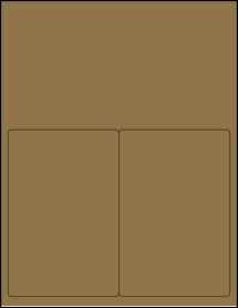 Sheet of 4" x 6" Brown Kraft labels