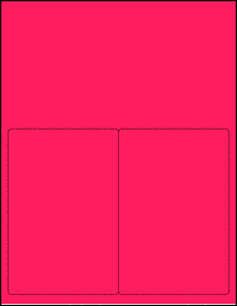 Sheet of 4" x 6" Fluorescent Pink labels