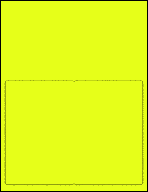 Sheet of 4" x 6" Fluorescent Yellow labels