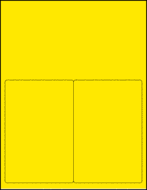 Sheet of 4" x 6" True Yellow labels