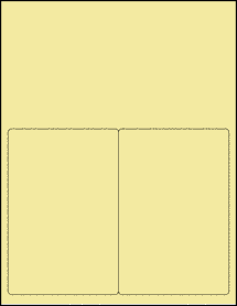 Sheet of 4" x 6" Pastel Yellow labels