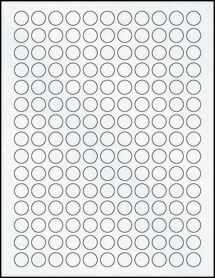 Sheet of 0.5625" Circle Clear Matte Inkjet labels