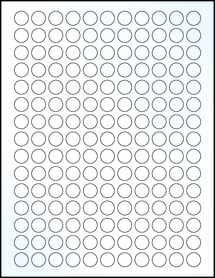 Sheet of 0.5625" Circle Clear Gloss Laser labels