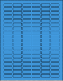Sheet of 1.153" x 0.413" True Blue labels