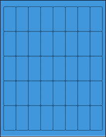 Sheet of 1" x 2" True Blue labels