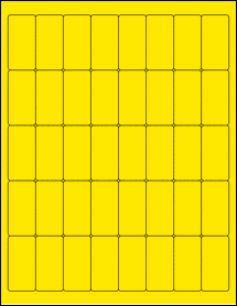 Sheet of 1" x 2" True Yellow labels
