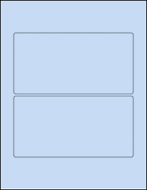 Sheet of 6.975" x 3.562" Pastel Blue labels