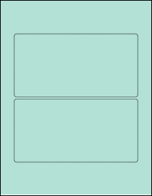 Sheet of 6.975" x 3.562" Pastel Green labels