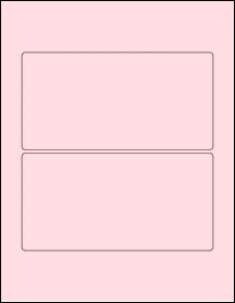 Sheet of 6.975" x 3.562" Pastel Pink labels