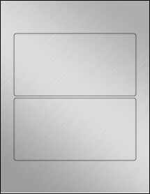 Sheet of 6.975" x 3.562" Weatherproof Silver Polyester Laser labels