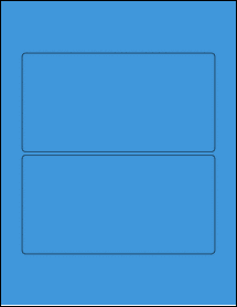 Sheet of 6.975" x 3.562" True Blue labels