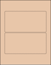 Sheet of 6.975" x 3.562" Light Tan labels