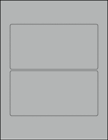 Sheet of 6.975" x 3.562" True Gray labels