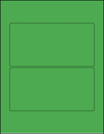 Sheet of 6.975" x 3.562" True Green labels