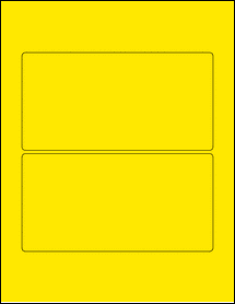 Sheet of 6.975" x 3.562" True Yellow labels