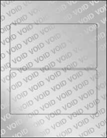 Sheet of 6.975" x 3.562" Void Silver Polyester labels