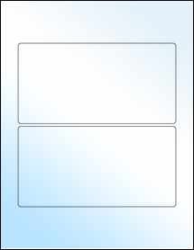 Sheet of 6.975" x 3.562" White Gloss Inkjet labels