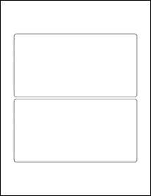 Sheet of 6.975" x 3.562" Aggressive White Matte labels