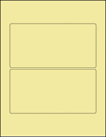 Sheet of 6.975" x 3.562" Pastel Yellow labels