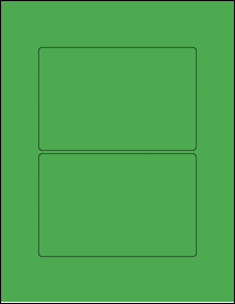 Sheet of 5.75" x 3.75" True Green labels