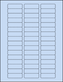 Sheet of 2" x 0.625" Pastel Blue labels