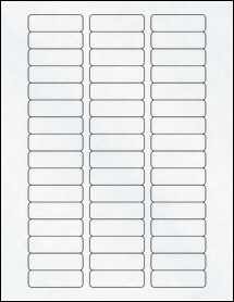 Sheet of 2" x 0.625" Clear Matte Inkjet labels
