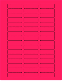 Sheet of 2" x 0.625" Fluorescent Pink labels