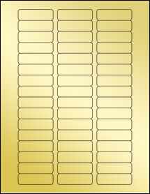 Sheet of 2" x 0.625" Gold Foil Inkjet labels