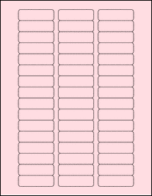 Sheet of 2" x 0.625" Pastel Pink labels