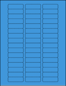 Sheet of 2" x 0.625" True Blue labels