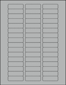 Sheet of 2" x 0.625" True Gray labels