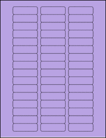 Sheet of 2" x 0.625" True Purple labels