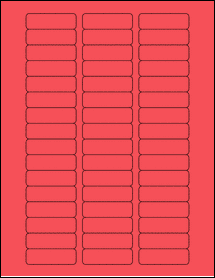 Sheet of 2" x 0.625" True Red labels