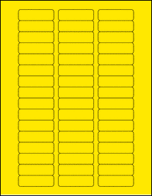 Sheet of 2" x 0.625" True Yellow labels