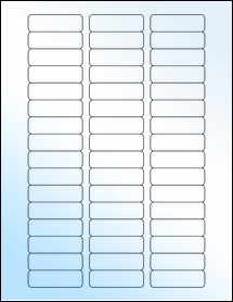 Sheet of 2" x 0.625" White Gloss Laser labels