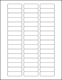 Sheet of 2" x 0.625" Standard White Matte labels