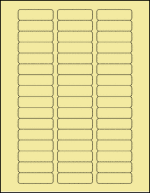 Sheet of 2" x 0.625" Pastel Yellow labels
