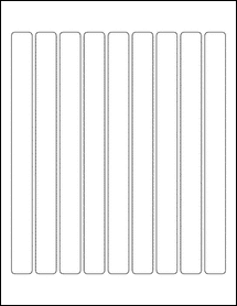 Sheet of 0.75" x 8.75"  labels