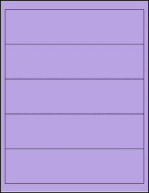 Sheet of 8" x 2" True Purple labels
