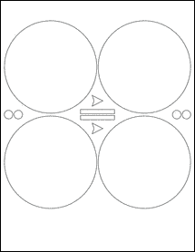 Sheet of 4.0625" x 4.0625"  labels