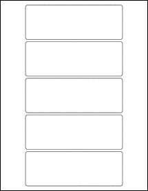Sheet of 5.625" x 2" Weatherproof Matte Inkjet labels
