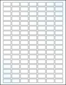 Sheet of 1" x 0.5" Clear Gloss Inkjet labels