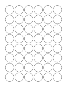 Sheet of 1.1" Circle  labels